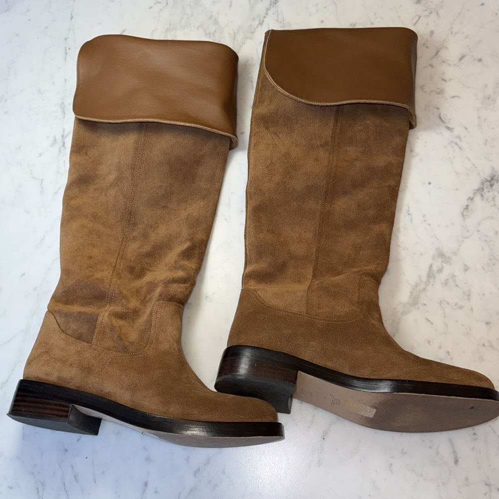J Crew Boots Suede over-the-knee riding Womens Size 7 - Picture 7 of 11